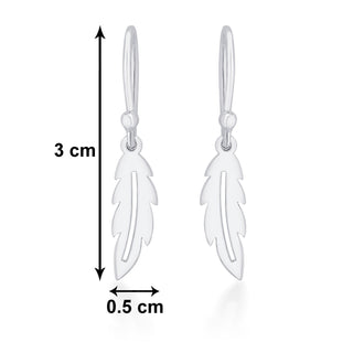 Nipura 925 Sterling Silver Beachy Leaf Laser-cut Earrings