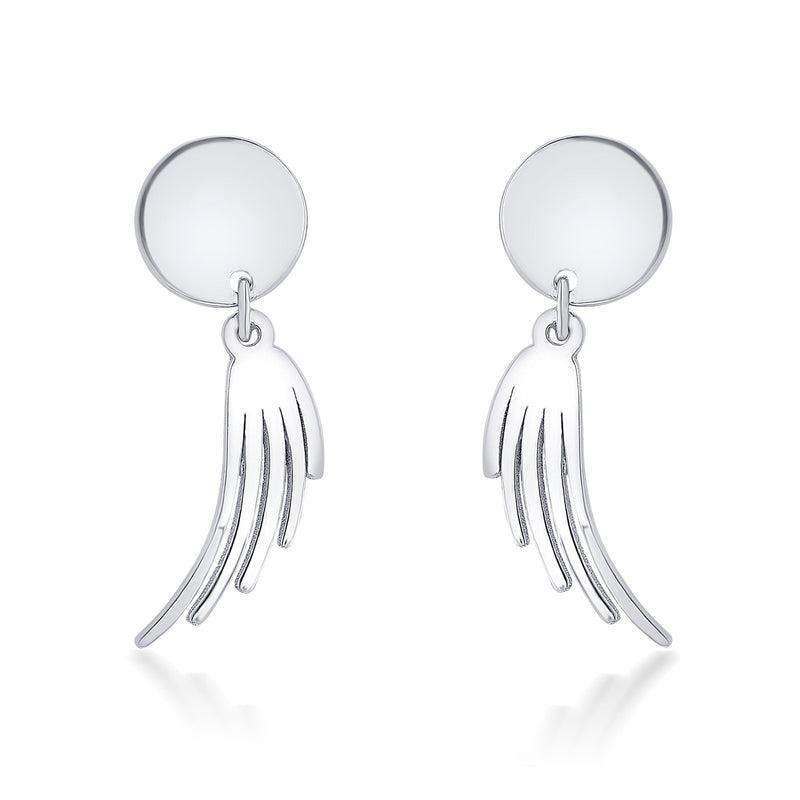 Nipura 925 Sterling Silver Wing Laser-cut Earrings