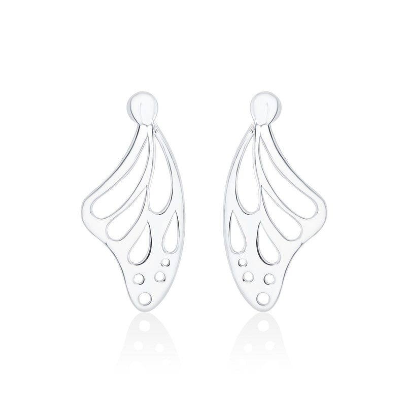 Nipura 925 Sterling Silver Butterfly Laser-cut Stud Earrings