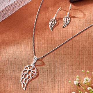 Nipura 925 Sterling Silver Angel Wing Laser-cut Drop Earrings