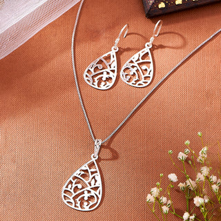 Nipura 925 Sterling Silver Floral Laser-cut Drop Earrings