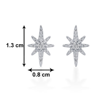 Nipura 925 Sterling silver Star shape CZ studded Earring