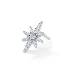 Nipura 925 Sterling silver Star shape CZ studded Earring