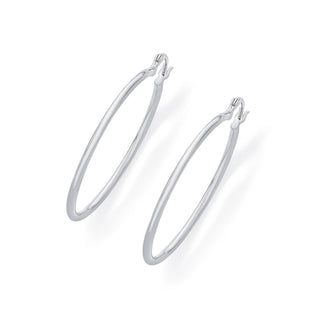 Nipura 925 Sterling Silver Luminous Hoop Earrings- Medium