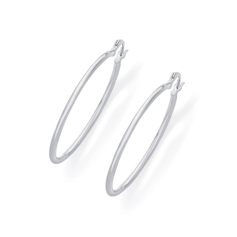 Nipura 925 Sterling Silver Luminous Hoop Earrings- Medium