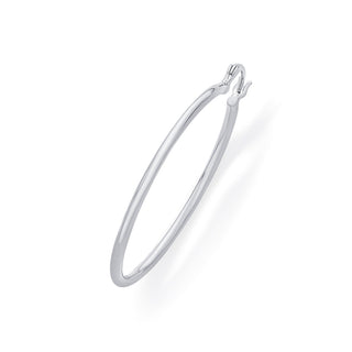 Nipura 925 Sterling Silver Luminous Hoop Earrings- Medium