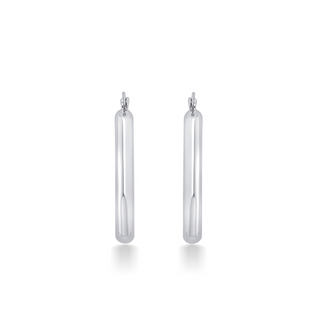 Nipura 925 Sterling Silver Oval Hoop Earrings- Small