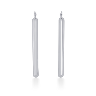 Nipura 925 Sterling Silver Oval Hoop Earrings- Medium