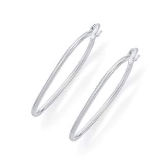 Nipura 925 Sterling Silver Radial Arc Hoop Earrings - Small