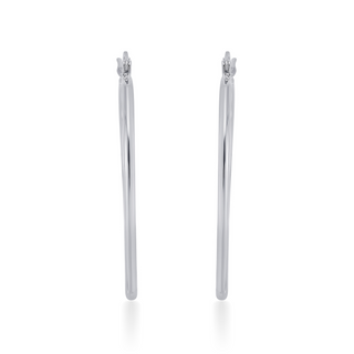 Nipura 925 Sterling Silver Radial Arc Hoop Earrings - Small