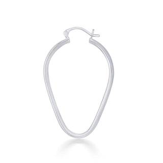 Nipura 925 Sterling Silver Radial Arc Hoop Earrings - Small