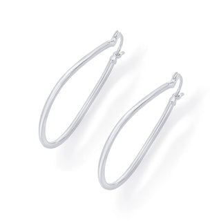 Nipura 925 Sterling Silver Radial Arc Hoop Earrings - Medium