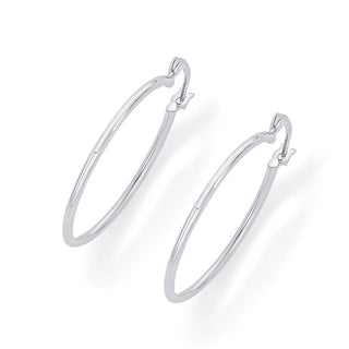 Nipura 925 Sterling Silver Luminous Hoop Earrings- Small