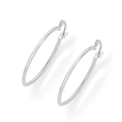 Luminous Hoop 925 Sterling Silver Earrings- Small