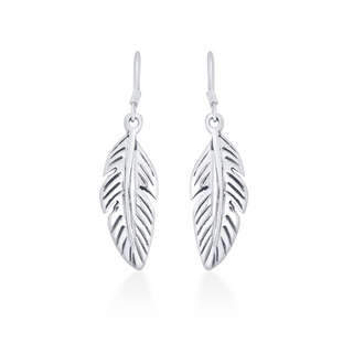 Nipura 925 Sterling Silver Leaf Drop Earrings