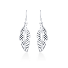 Leaf 925 Sterling Silver Drop Earrings