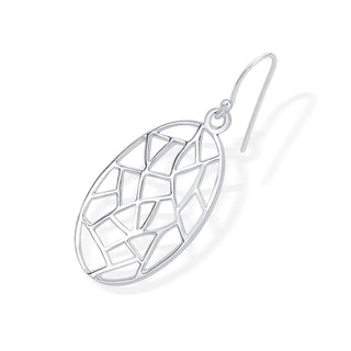 Nipura 925 Sterling Silver Abstract Oval Earrings