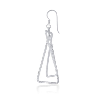 Nipura 925 Sterling Silver Assymetric Rectangle Earrings