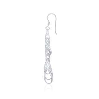 Nipura 925 Sterling Silver Swirly Drop Earrings