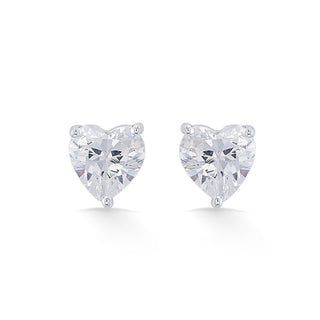 Nipura 925 Sterling Silver Zircon Heart Classic Earrings