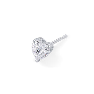 Nipura 925 Sterling Silver Zircon Heart Classic Earrings