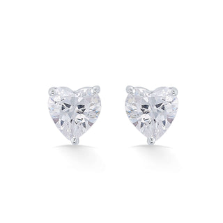 Nipura 925 Sterling Silver Zircon Heart Classic Pendant Earrings Set