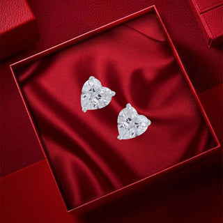 Nipura 925 Sterling Silver Zircon Heart Classic Pendant Earrings Set