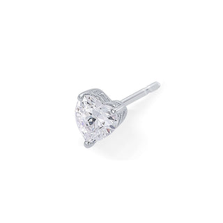 Nipura 925 Sterling Silver Zircon Heart Classic Earrings