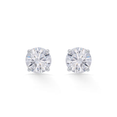 Solitaire 925 Sterling Silver Earrings