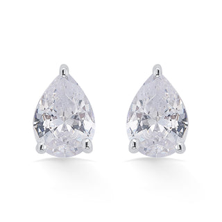 Nipura 925 Sterling Silver Pear Zircon Classic Earrings
