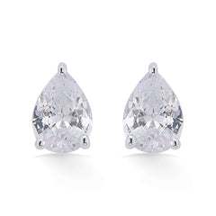 Pear Zircon Classic 925 Sterling Silver Earrings