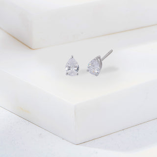 Nipura 925 Sterling Silver Pear Zircon Classic Earrings