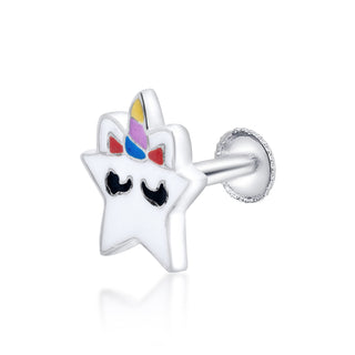 Starry Smiles 925 Sterling Silver Stud Earrings for Kids