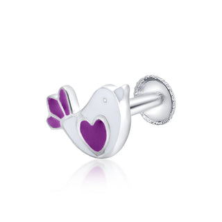 Nipura 925 Sterling Silver Sparrow Chirps Stud Earrings for Kids