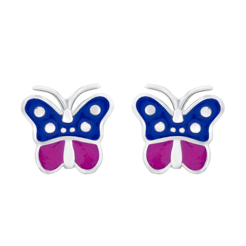 Nipura 925 Sterling Silver Flutter Bliss Stud Earrings for Kids
