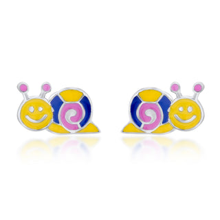 Nipura 925 Sterling Silver Swirl Snail Stud Earrings for Kids