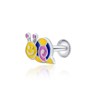 Nipura 925 Sterling Silver Swirl Snail Stud Earrings for Kids