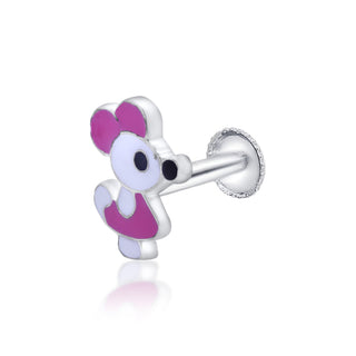 Nipura 925 Sterling Silver Little Mouse Stud Earrings for Kids