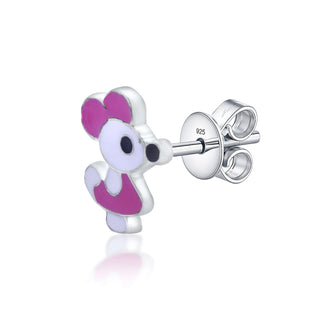 Little Mouse 925 Sterling Silver Stud Earrings for Kids