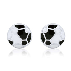 Kick-Off Twinkle 925 Sterling Silver Stud Earrings for Kids