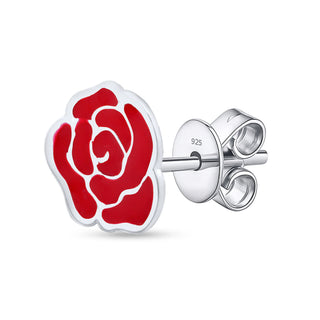 Nipura 925 Sterling Silver Radiant Rose Stud Earrings