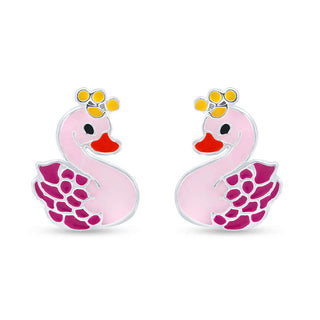 Nipura 925 Princess Swan Sterling Silver Kids' Earring
