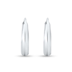 Luna Sleek 925 Sterling Silver Mini Huggie Earrings