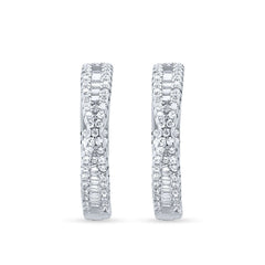 Minimalist 925 Sterling Silver CZ Huggie Hoop Earrings