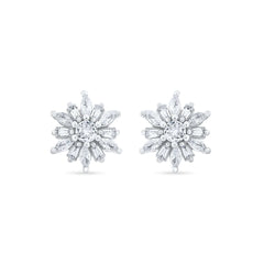 Radiant CZ Star Studs in 925 Sterling Silver