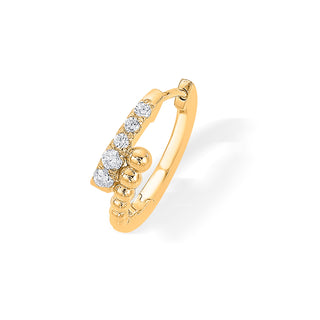 Nipura 925 Sterling Silver Zircon stone Stellar Dainty Hoop Earrings