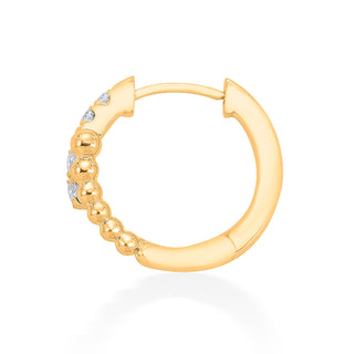 Nipura 925 Sterling Silver Zircon stone Stellar Dainty Hoop Earrings