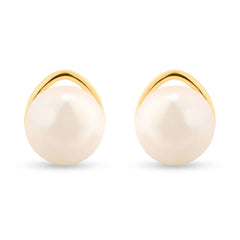 Teardrop Pearl 925 Sterling Silver Earrings – Elegant Golden-Toned Jewelry, A Timeless Treat for You.