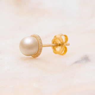 Nipura 925 Sterling Silver Golden Rope Pearl Stud Earrings – Timeless Textured Hoops for Women, Great for Gifting.