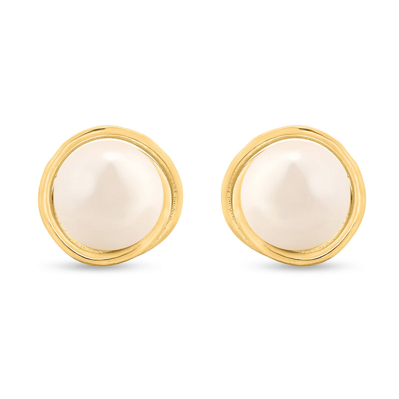 Nipura 925 Sterling Silver Pearl Stud Earrings – Elegant Jewelry for Women, Perfect for Any Occasion.